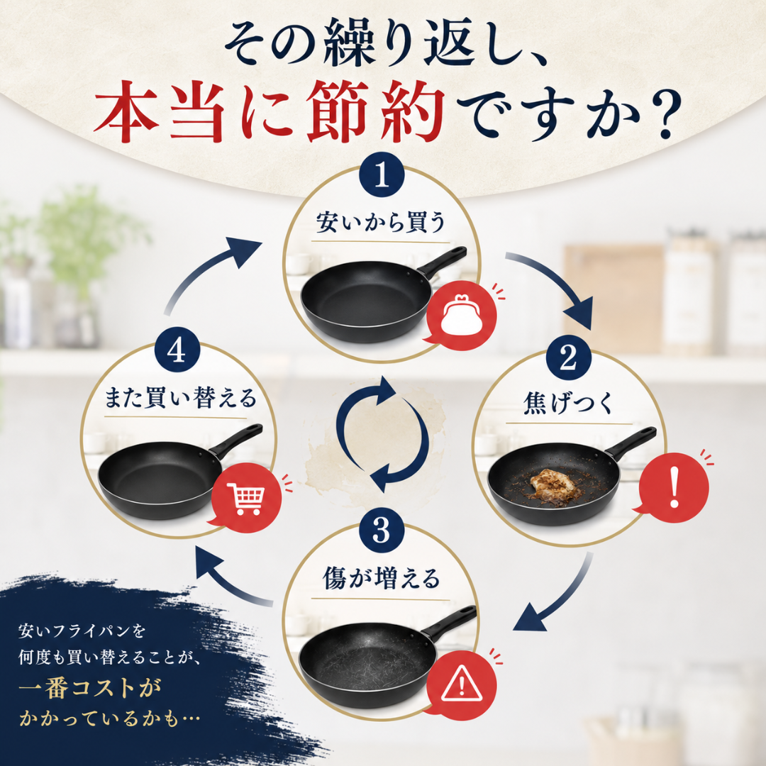 TiPurePan™ チタンハンマードフライパン Pro スタンダード