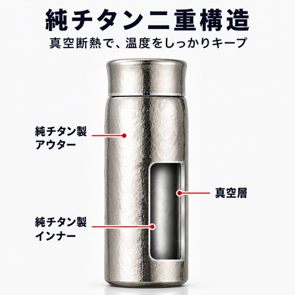 NAGI Ti™ チタン製ウォーターボトル