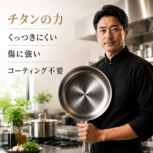 TiPurePan™ チタンハンマードフライパン Pro スタンダード