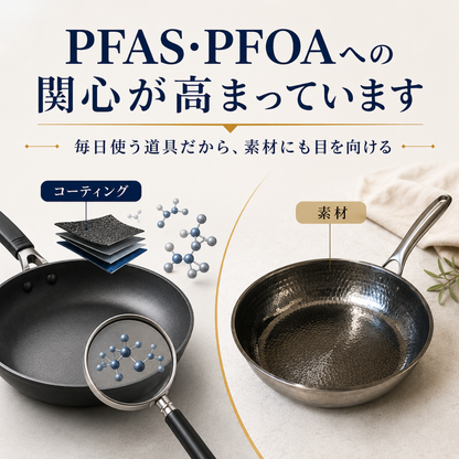 TiPurePan™ チタンハンマードフライパン Pro スタンダード