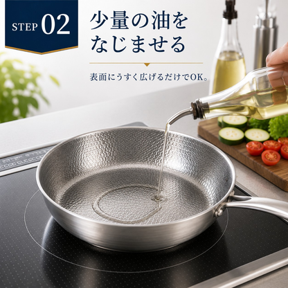 TiPurePan™ チタンハンマードフライパン Pro スタンダード