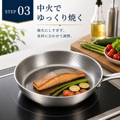TiPurePan™ チタンハンマードフライパン Pro スタンダード